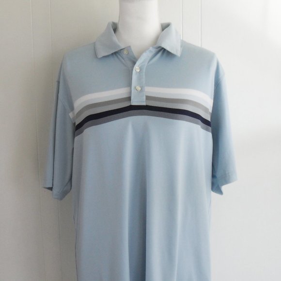 Bolle Golf Men's Large Short Sleeve Blue Golf Polo Shirt - Picture 6 of 7